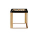 Calypso Side Table, Black and Gold Leaf