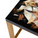 Calypso Side Table, Black and Gold Leaf