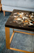 Calypso Side Table, Black and Gold Leaf
