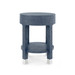 Dakota 1-Drawer Round Side Table, Washed Blue Steel