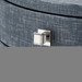 Dakota 1-Drawer Round Side Table, Washed Blue Steel