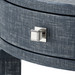 Dakota 1-Drawer Round Side Table, Washed Blue Steel
