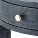 Dakota 1-Drawer Round Side Table, Washed Blue Steel
