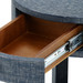 Dakota 1-Drawer Round Side Table, Washed Blue Steel