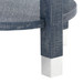 Dakota 1-Drawer Round Side Table, Washed Blue Steel