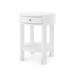 Dakota 1-Drawer Round Side Table, Cream