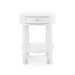Dakota 1-Drawer Round Side Table, Cream