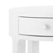 Dakota 1-Drawer Round Side Table, Cream