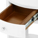 Dakota 1-Drawer Round Side Table, Cream