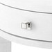 Dakota 1-Drawer Round Side Table, Cream