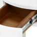 Dakota 1-Drawer Round Side Table, Cream