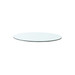 Dakota 1-Drawer Round Side Table Glass Top, Clear