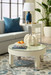 Dakota Round Coffee Table, Cream