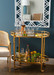 Normandy Bar Cart, Gold Leaf