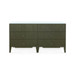 Madeline Extra Large 6-Drawer with Glass Top, Deep Olive
