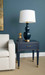 Delft Lamp Without Shade, Navy Blue