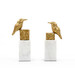 Finch Statue (Pair), Gold Leaf