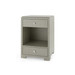 Fedor 2-Drawer Side Table, Moss Gray Tweed