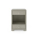 Fedor 2-Drawer Side Table, Moss Gray Tweed