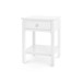 Harlow 1-Drawer Side Table, White Pearl