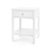 Harlow 1-Drawer Side Table, White Pearl