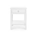 Harlow 1-Drawer Side Table, White Pearl