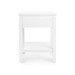 Harlow 1-Drawer Side Table, White Pearl