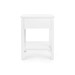 Harlow 1-Drawer Side Table, White Pearl