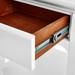 Harlow 1-Drawer Side Table, White Pearl