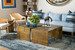 Hollis Coffee Table, Antique Brass