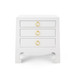Jacqui 3-Drawer Side Table, Chiffon White
