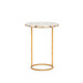 Jenay Side Table, Natural and Gold Leaf