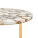 Jenay Side Table, Natural and Gold Leaf
