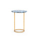 Jenay Side Table, Blue and Gold Leaf