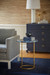 Jenay Side Table, Blue and Gold Leaf
