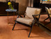 Jenay Side Table, Blue and Gold Leaf