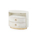 Julius 2-Drawer Side Table, Snow
