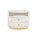 Julius 2-Drawer Side Table, Snow