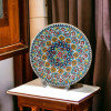 Exclusive Handcrafted 25Cm Hand-Decorated Ceramic Plate Fine Craftsmanship Detail