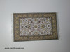 Close-up of the pristine micro-woven textile surface and detailed edge trim of a premium office souvenir carpet mouse mat.