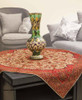 Exclusive Artisan HANDWOVEN TABLECOVER silk wool Fine Craftsmanship Detail