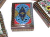 From the Prestige series: An 11x8x3 cm handmade Khatamkari wood inlay box for the highest tier of unique luxury feminine gifting and cultural decor.