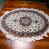 Rare Oval Shape Tabriz Handmade Rug Hand Woven Wool Silk Handmade Rug 5x7 Feet | Premium Islamic Prayer Mat | Traditional Janamaz Decor - Luxury Handcrafted Art Craftihouse Dubai