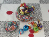 Handcrafted Hand Enamel Painted colorful textured Candy/Sugar Bowl – Lux... - Luxury Handcrafted Art Craftihouse Dubai