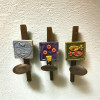 Handcrafted Assorted set of 3 pcs Handmade wooden-ceramic candle Holder ... - Luxury Handcrafted Art Craftihouse Dubai