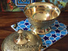 Pedestal Brass Sugar Bowl with lid