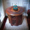 Hand Carved Wooden-brass Round Coffee Table A Handmade Furniture For Your | Sophisticated Middle Eastern Art & Home Anchor - Luxury Handcrafted Art Craftihouse Dubai