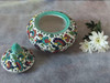 Authentic Hand Enamel Painted colorful Candy Bowl . clay Sugar bowl. – H... - Luxury Handcrafted Art Craftihouse Dubai