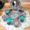 Set of hand enamel painted Ceramic haftseen 