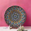 Traditional Handmade Enamel clay Plate . embossed and textured wall hang... - Luxury Handcrafted Art Craftihouse Dubai